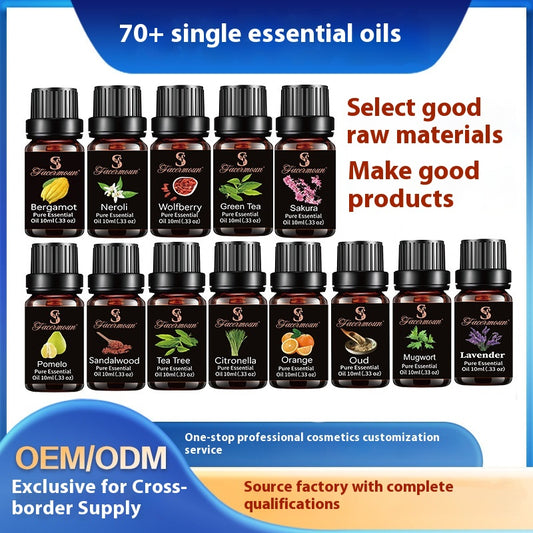 Single Essential Oil Massage Beauty Salon Cross-Border Aromatherapy Rose Lavender Fragrance Candle Essential Oil diy