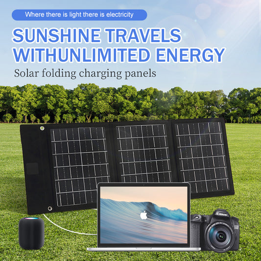 Solar outdoor travel voltage solar folding bag 25W fast charging port
