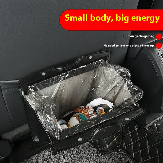 Car trash can, car supplies, car magnetic folding hanging paste, hanging car seat back, car garbage bag