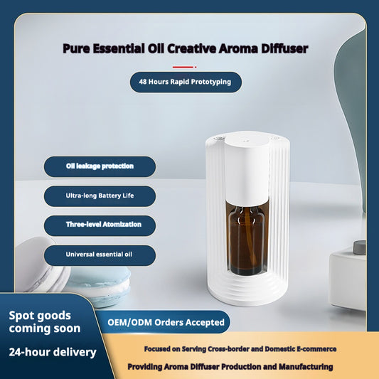 Fully automatic anhydrous household diffuser, car smart essential oil fragrance, cross-border silent battery atomized aromatherapy machine