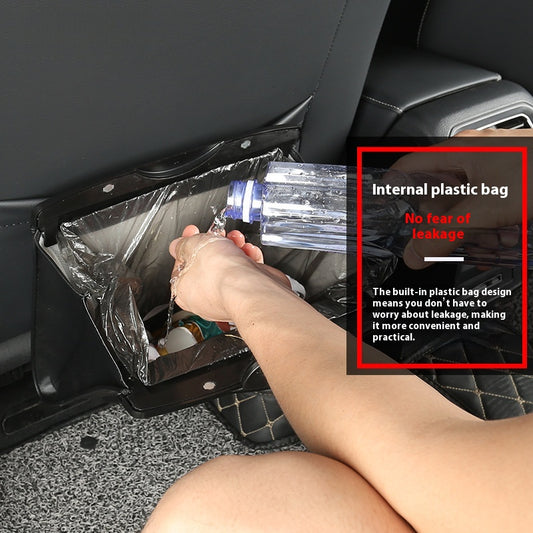 Car trash can, car supplies, car magnetic folding hanging paste, hanging car seat back, car garbage bag