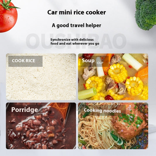 Ouzhibao Small Mini Car Rice Cooker Manufacturer Wholesale Power Supply Smart Button Integrated Rice Cooker