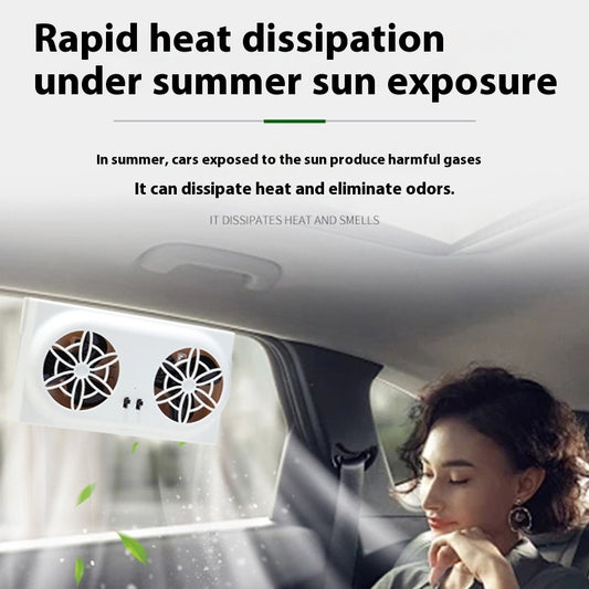 Solar Car Exhaust Fan Window Exhaust Fan Car Interior Air Circulation Cooling Fan Car Ventilation Fan